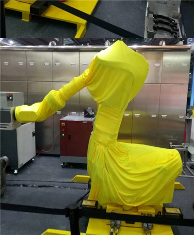 Coberta de tela no teixida del braç del robot